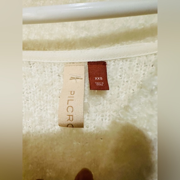 NWOT ANTHROPOLOGIE PILCRO TEDDY V-NECK TUNIC SWEATER. Size XXS. - Picture 14 of 15